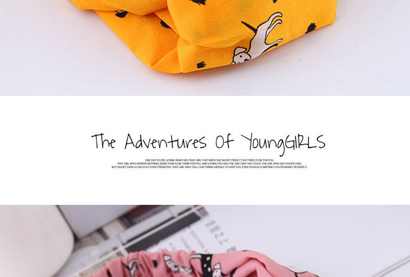 Fashion Yellow Dogs Pattern Decorated Hairband,Hair Ribbons