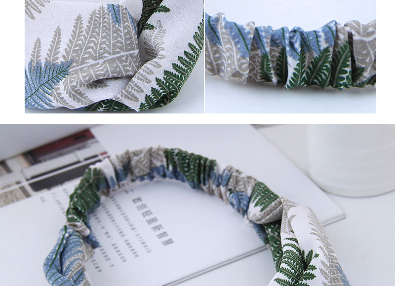 Fashion Blue Leaf Pattern Decorated Hairband,Hair Ribbons