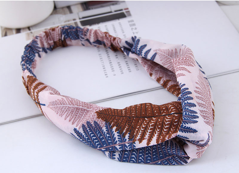 Fashion Pink Leaf Pattern Decorated Hairband,Hair Ribbons