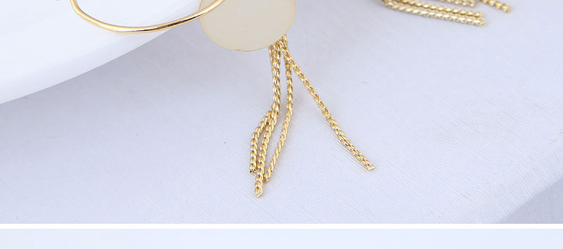 Fashion Gold Color Tassel Decorated Pure Color Earrings,Drop Earrings