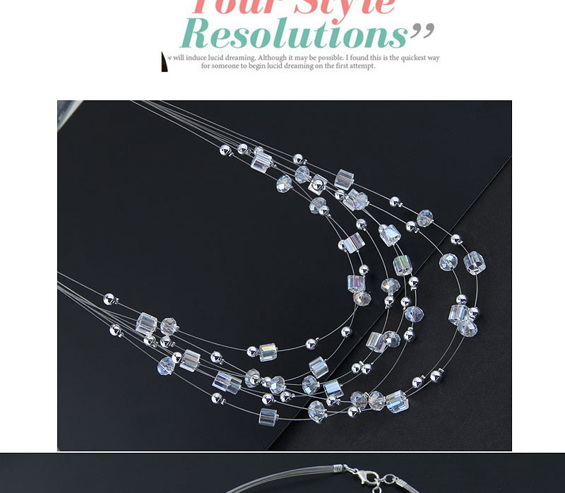 Fashion Blue Bead&crystal Decorated Multi-layer Jewelry Set,Jewelry Sets
