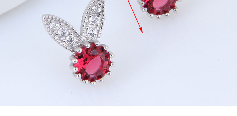 Fashion Red Rabbit Shape Decorated Earrings,Stud Earrings