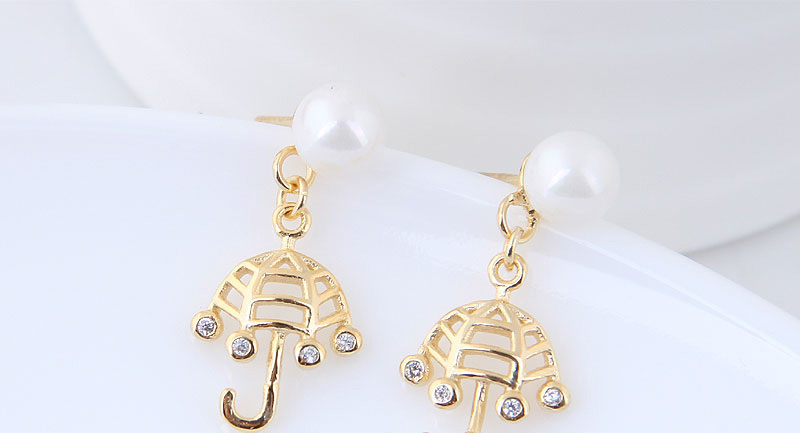 Fashion Silver Color Umbrella Shape Decorated Earrings,Stud Earrings