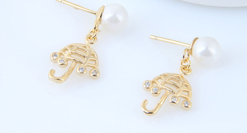 Fashion Gold Color Umbrella Shape Decorated Earrings,Stud Earrings