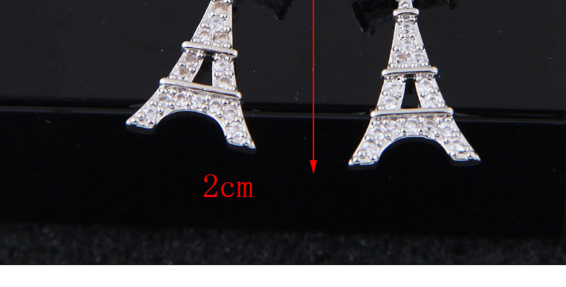 Fashion Silver Color Tower Shape Decorated Earrings,Stud Earrings
