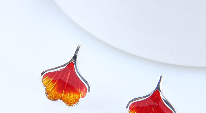 Sweet Red Shell Shape Decorated Earrings,Stud Earrings