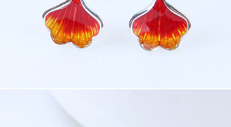 Sweet Red Shell Shape Decorated Earrings,Stud Earrings
