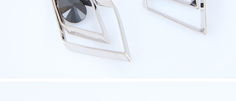 Simple Silver Color Rhombus Shape Decorated Earrings,Stud Earrings