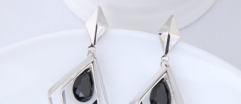 Simple Silver Color Rhombus Shape Decorated Earrings,Stud Earrings