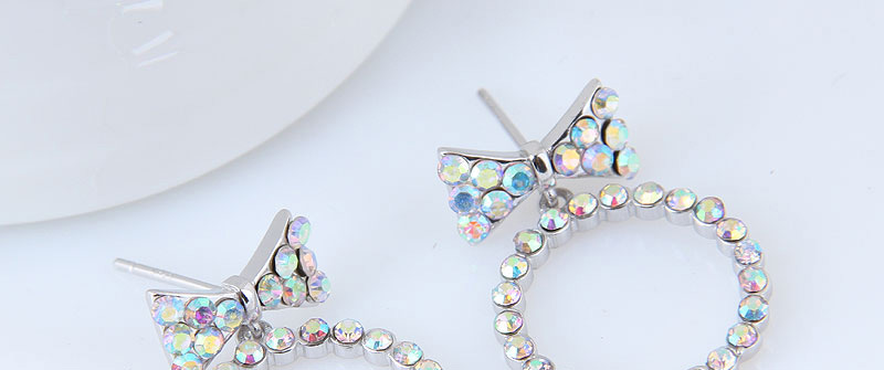 Simple Multi-color Bowknot Shape Decorated Earrings,Stud Earrings