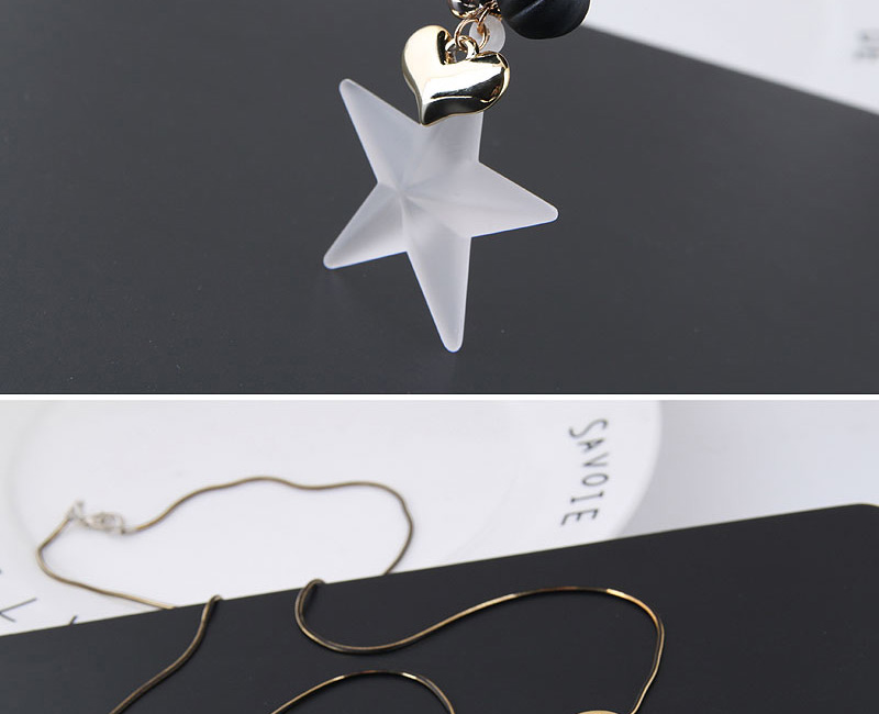 Fashoin Multi-color Star&heart Shape Decorated Necklace,Pendants