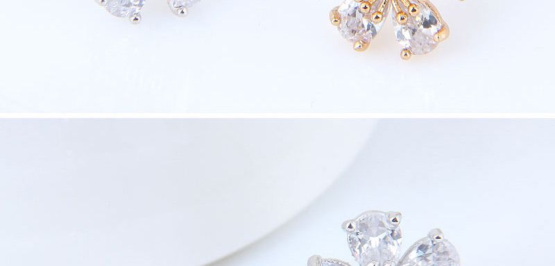 Sweet Gold Color Flower Shape Design Simple Earrings,Stud Earrings