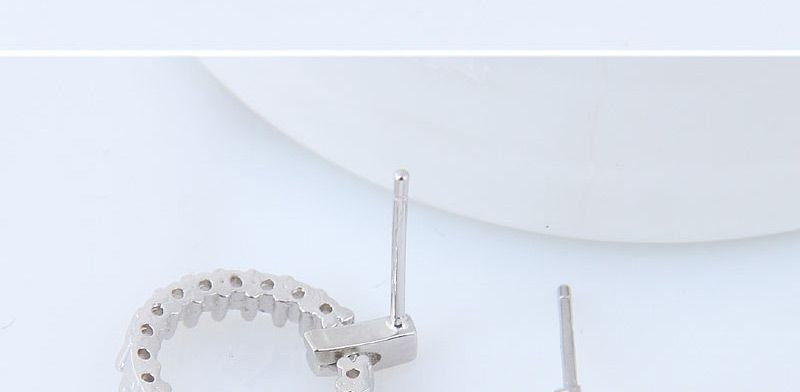 Sweet Silver Color Circular Ring Design Pure Color Earrings,Stud Earrings