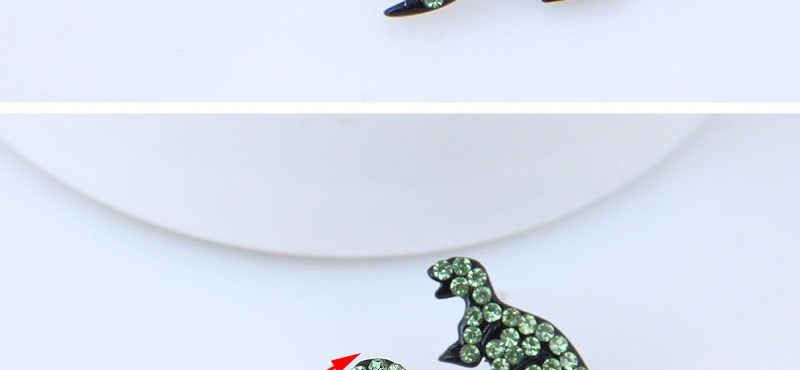 Sweet Black Hippocampus Shape Design Simple Earrings,Stud Earrings