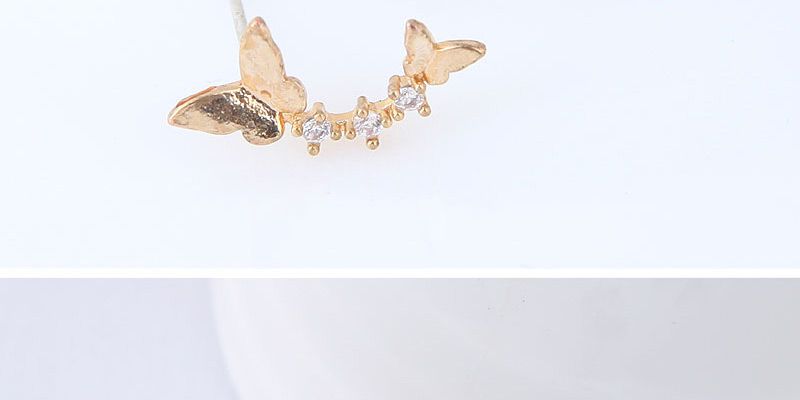 Sweet Gold Color Butterfly Shape Design Simple Earrings,Stud Earrings