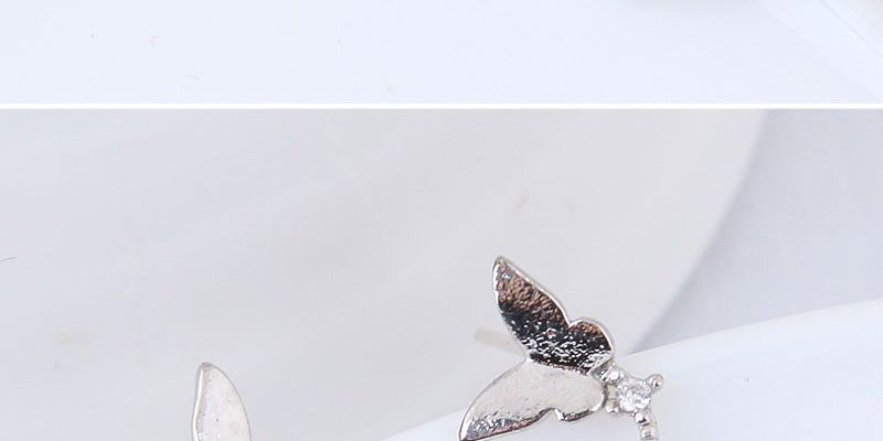 Sweet Silver Color Butterfly Shape Design Simple Earrings,Stud Earrings