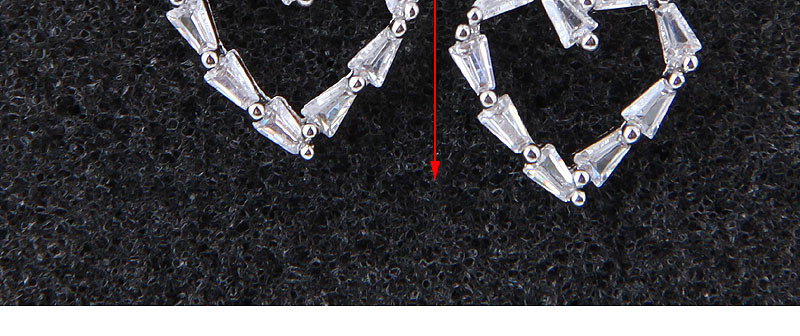 Fashion Silver Color Heart Shape Design Earrings,Drop Earrings