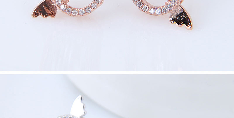 Fashion Silver Color Angle Shape Decorated Earrings,Stud Earrings