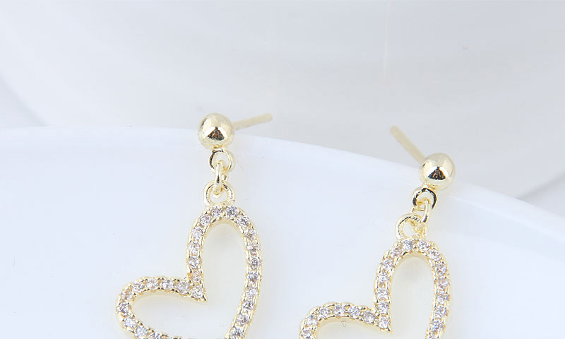 Fashion Gold Color Heart Shape Design Earrings,Stud Earrings