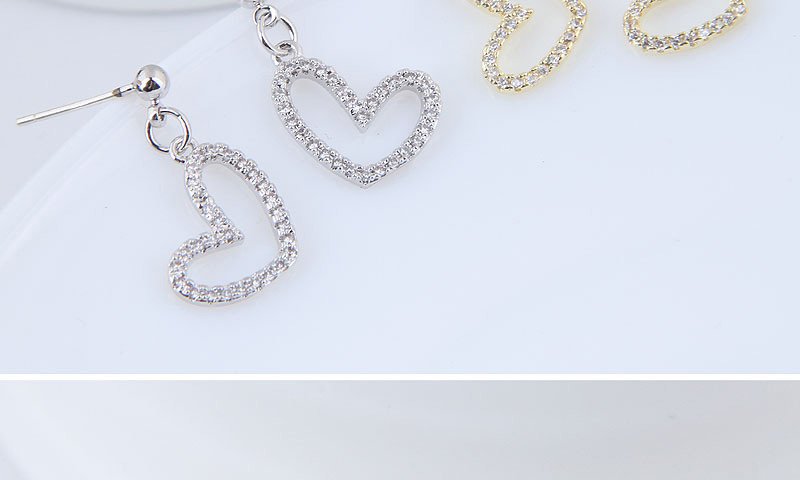 Fashion Gold Color Heart Shape Design Earrings,Stud Earrings