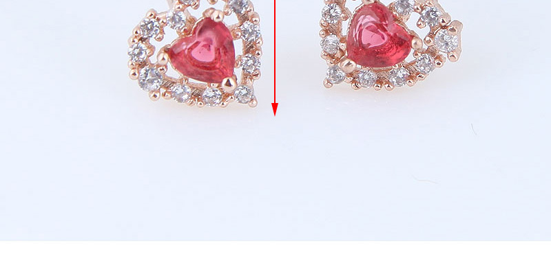 Fashion Silver Color Heart Shape Design Earrings,Stud Earrings