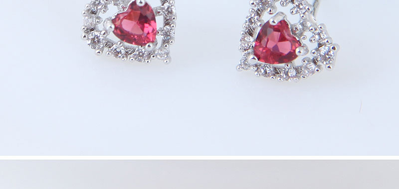 Fashion Silver Color Heart Shape Design Earrings,Stud Earrings