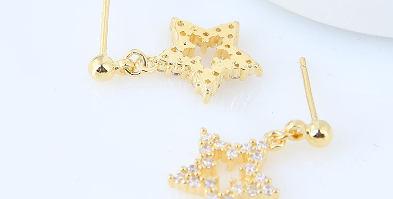 Fashion Gold Color Star Shape Decorated Earrings,Stud Earrings