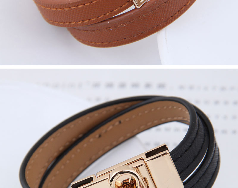Fashion Black Pure Color Design Double Layer Bracelet,Fashion Bracelets