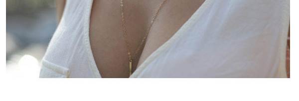 Fashion Gold Color Multi-layer Design Pure Color Necklace,Pendants