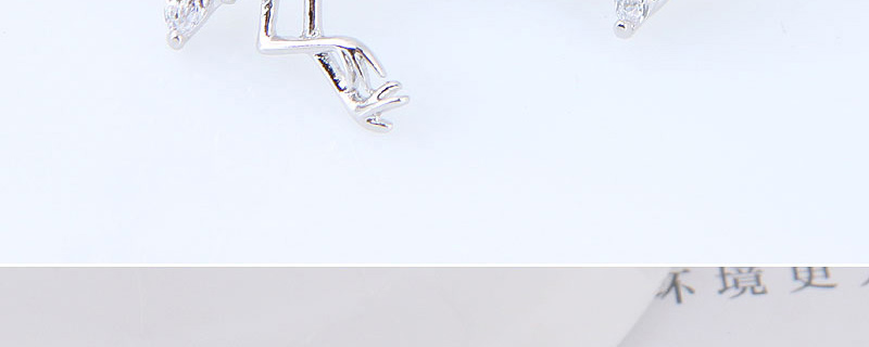 Fashion Silver Color Swan Shape Decorated Earrings,Stud Earrings