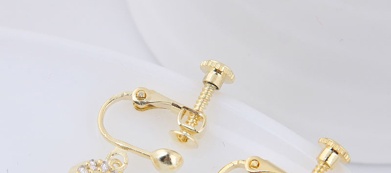 Fashion Gold Color Diamond Decorated Pure Color Earrings,Stud Earrings