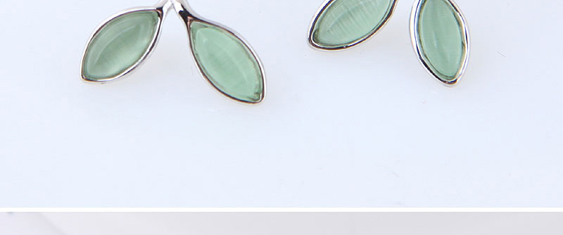 Fashion Green Leaf Shape Decorated Earrings,Stud Earrings
