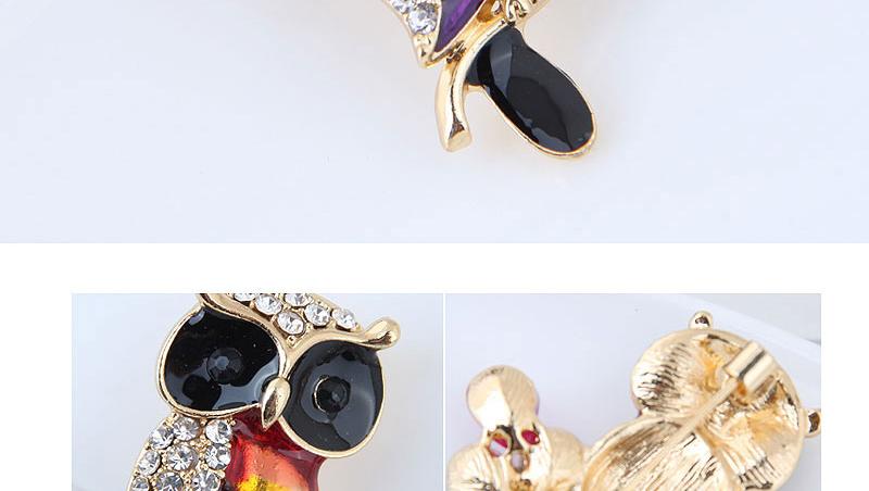 Simple Multi-color Owl Shape Decorated Brooch,Korean Brooches