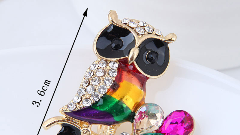 Simple Multi-color Owl Shape Decorated Brooch,Korean Brooches