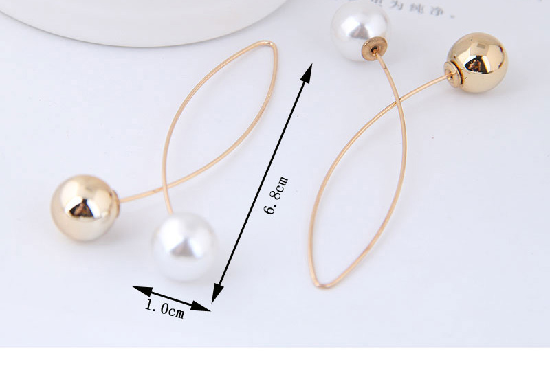 Simple Gold Color Pearl Decorated Earrings,Drop Earrings