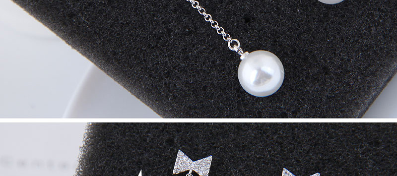 Fashion White Bowknot Shape Decorated Earrings,Drop Earrings