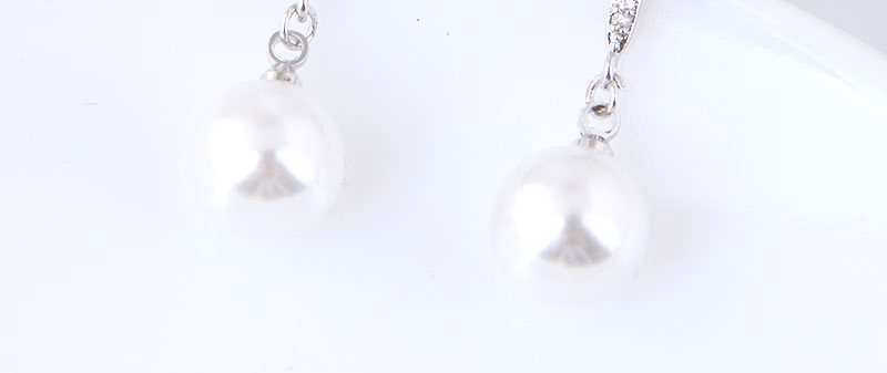 Fashion White Pearl Decorated Pure Color Earrings,Stud Earrings