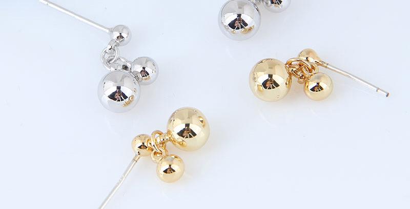 Fashion Gold Color Ball Shape Decorated Earrings,Stud Earrings