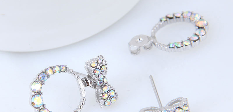 Sweet Multi-color Bowknot Shape Design Color Matching Earrings,Stud Earrings