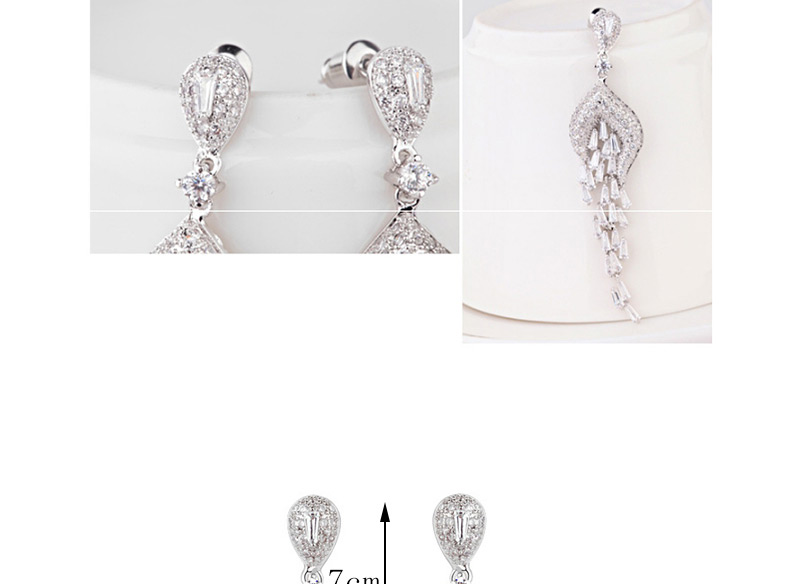 Fashion White Tassel Decorated Long Earrings,Drop Earrings
