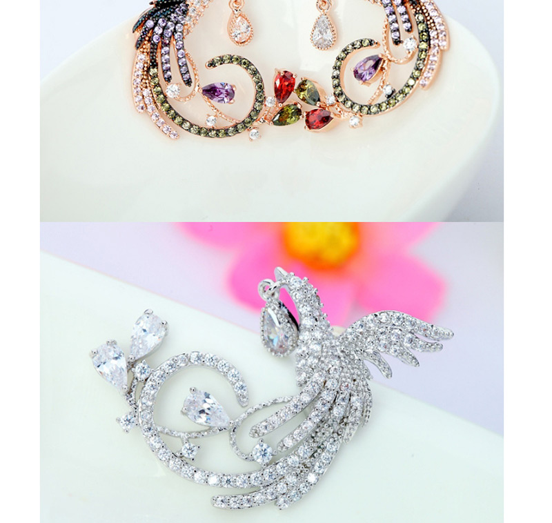 Fashion White Phoenix Shape Design Earrings,Drop Earrings