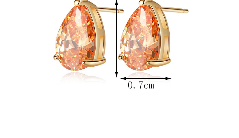 Fashion Champagne Pure Color Decorated Earrings,Stud Earrings