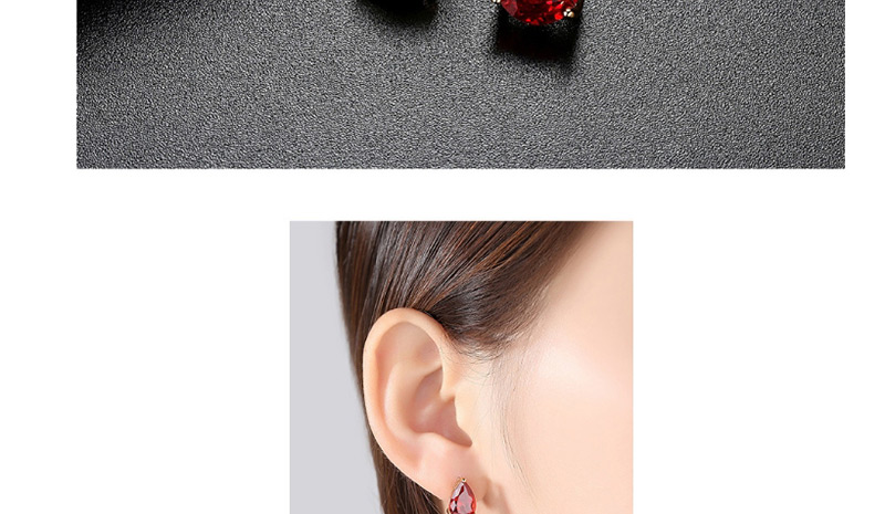 Fashion Red Pure Color Decorated Earrings,Stud Earrings