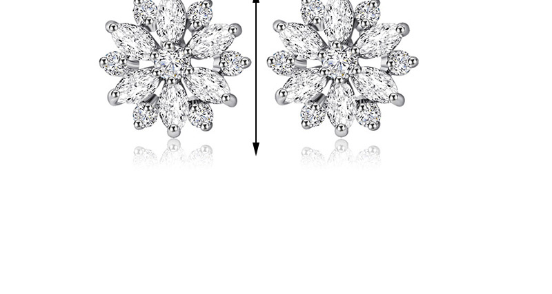 Fashion White Flower Shape Design Pure Color Earrings,Stud Earrings