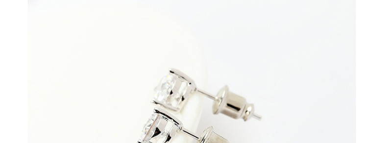 Fashion White Pure Color Design Round Shape Earrings,Stud Earrings
