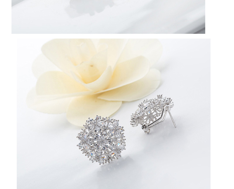 Fashion Champagne Flowers Shape Design Hollow Out Earrings,Stud Earrings