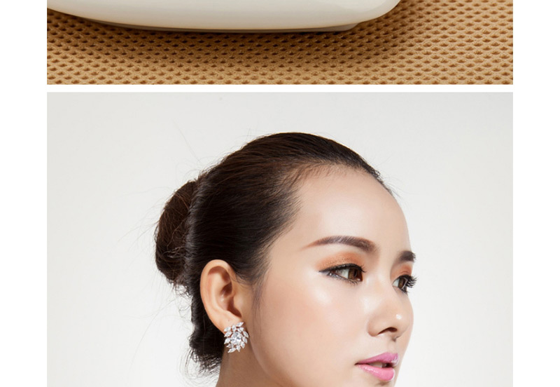 Fashion White Leaf Shape Design Hollow Out Earrings,Stud Earrings