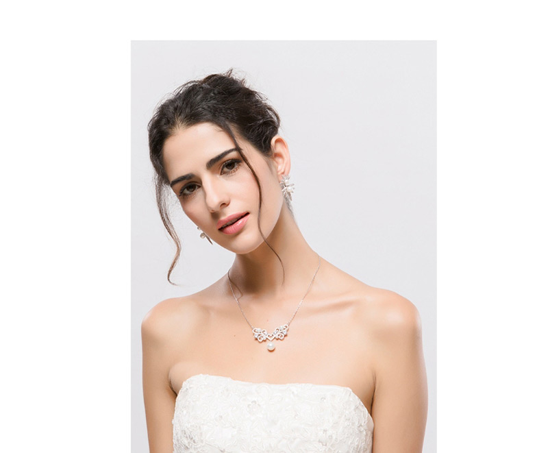 Fashion White Pearls&diamond Decorated Simple Earrings,Stud Earrings