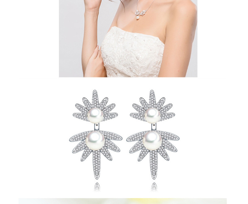 Fashion White Pearls&diamond Decorated Simple Earrings,Stud Earrings