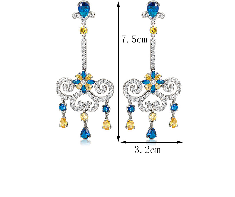 Fashion Multi-color Tassel Decorated Long Earrings,Drop Earrings